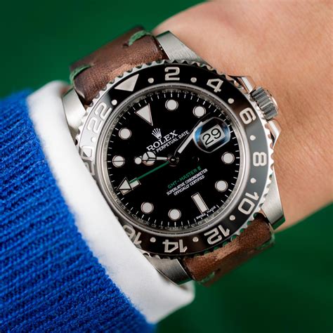 leather strap on rolex